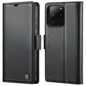 Samsung Galaxy S20 Ultra CaseMe 023 Leather RFID Phone Case (Black) - 1