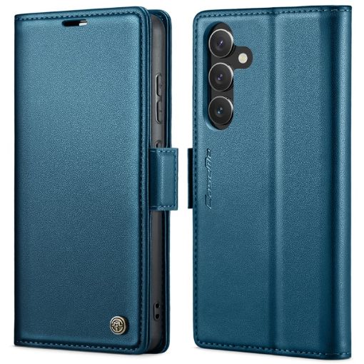 Samsung Galaxy S24 CaseMe 023 Butterfly Buckle RFID Leather Case Blue - 1