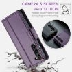 Samsung Galaxy S24+ CaseMe 023 Butterfly Buckle RFID Leather Case Purple - 6