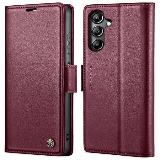 Samsung Galaxy A05s CaseMe 023 Butterfly Buckle RFID Leather Case Red - 1