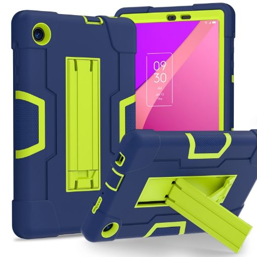 TCL Tab 8 LE/WiFi Silicone Hybrid Case with Holder - Navy Blue Olivine - 1