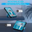 TCL Tab 8 LE/WiFi Silicone Hybrid PC Case with Holder - Black Blue - 6