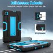 TCL Tab 8 LE/WiFi Silicone Hybrid PC Case with Holder - Black Blue - 7