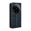Xiaomi 14 Ultra Blue Leather Phone Case with Magnetic Buckle Retro Texture - 3