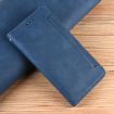 Realme 14 Pro 5G Blue Leather Case with Card Slots - Calf Texture Skin - 2