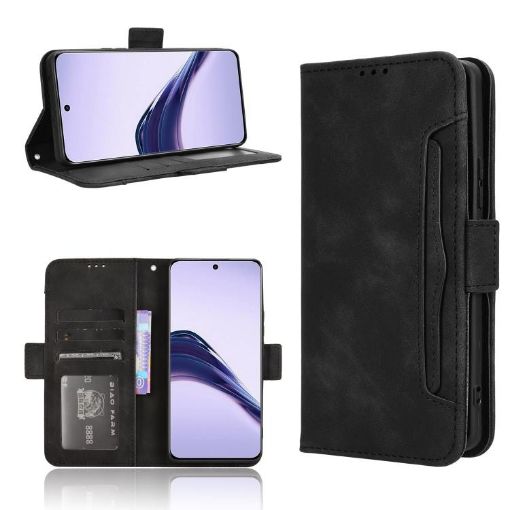 Realme 14 Pro Lite 5G Black Leather Phone Case with Card Slots - 1