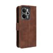 Realme 14 5G Brown Leather Phone Case with Card Slots - Calf Texture - 3