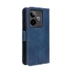 Realme GT 7 5G Blue Leather Phone Case with Card Slots - Calf Texture - 3