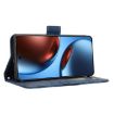 Realme GT 7 5G Blue Leather Phone Case with Card Slots - Calf Texture - 7