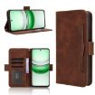 Realme C71 4G Brown Leather Phone Case with Card Slots - Calf Texture - 1