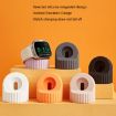Apple Watch Wave Pattern Silicone Charging Stand - White - 8