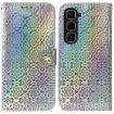 Infinix Hot 50 Pro 4G Silver Leather Phone Case with Magnetic Buckle - 1