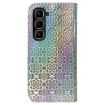 Infinix Hot 50 Pro 4G Silver Leather Phone Case with Magnetic Buckle - 3