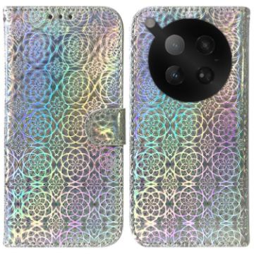 Infinix Zero 40 4G/5G Silver Leather Phone Case with Magnetic Buckle - 1