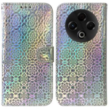 Tecno Spark 30 4G Silver Leather Phone Case with Magnetic Buckle - 1