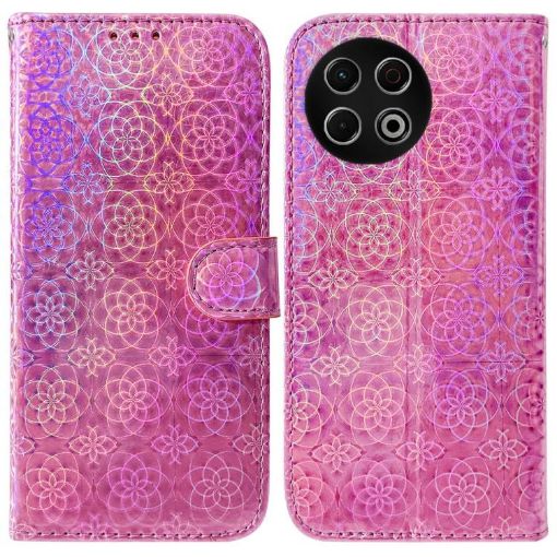 Tecno Spark 30 Pro Pink Magnetic Buckle Leather Phone Case - 1