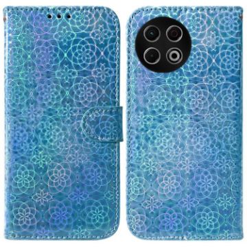 Tecno Spark 30 Pro Blue Magnetic Buckle Leather Phone Case - 1