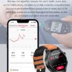 TK22 Smart Watch - 1.39" IP67 Waterproof, ECG/Blood Sugar, Blue Band - 9