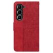 Infinix Hot 50 Pro 4G Red Geometric Embossed Leather Phone Case - 4