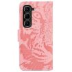Infinix Hot 50 Pro+ 4G Pink Tiger Embossing Flip Leather Case - 4