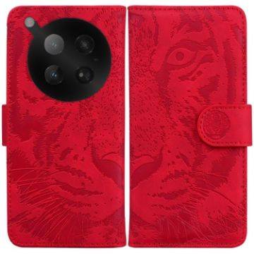 Infinix Zero 40 4G/5G Red Tiger Embossing Flip Leather Case - 1