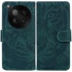 Infinix Zero 40 4G/5G Green Tiger Embossing Flip Leather Case - 1