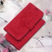 Infinix Hot 50 Pro+ 4G Red Butterfly Rose Embossed Leather Case - 2
