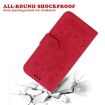 Infinix Hot 50 Pro+ 4G Red Butterfly Rose Embossed Leather Case - 7