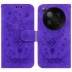 Infinix Zero 40 4G/5G Purple Butterfly Rose Embossed Leather Case - 1