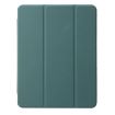 iPad Pro 13 2024 Dark Green Clear Acrylic 3-Fold Leather Case - 2