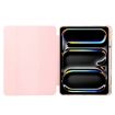 iPad Pro 13 2024 Clear Acrylic 3-Fold Leather Case - Lavender Purple - 5
