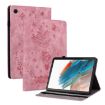 Samsung Galaxy Tab A8 10.5 2021 X205 Pink Butterfly Leather Case - 1
