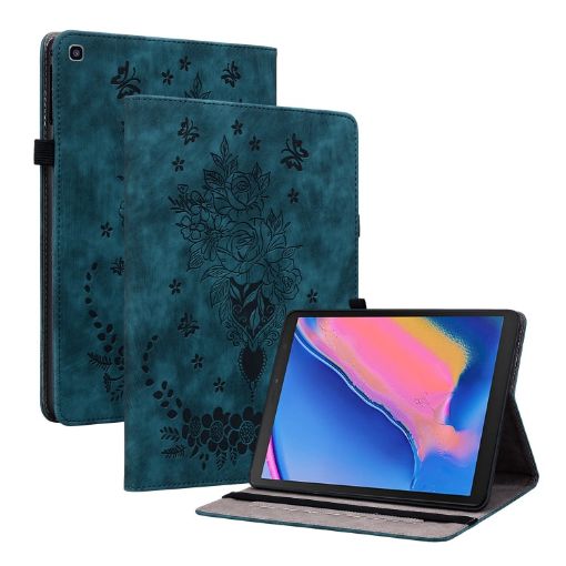 Samsung Galaxy Tab A 8.0 2019 T290 Butterfly Rose Leather Case Blue - 1