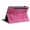 Samsung Galaxy Tab S9+ Butterfly Rose Embossed Leather Case - Rose Red - 5