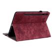 Samsung Galaxy Tab S9+ Red Butterfly Rose Embossed Leather Case - 5