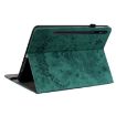 Samsung Galaxy Tab S9+ Green Butterfly Rose Embossed Leather Case - 5