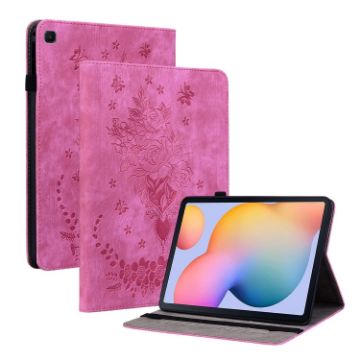 Samsung Galaxy Tab S5e T720/T725 Butterfly Rose Leather Case Rose Red - 1