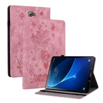 Samsung Galaxy Tab A 10.1 2016 Butterfly Rose Leather Case Pink T580/T585 - 1
