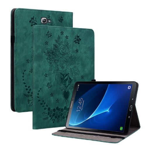 Samsung Galaxy Tab A 10.1 2016 Butterfly Rose Leather Case Green - 1