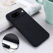 Google Pixel 8 Black Liquid Silicone Shockproof Phone Case - 7