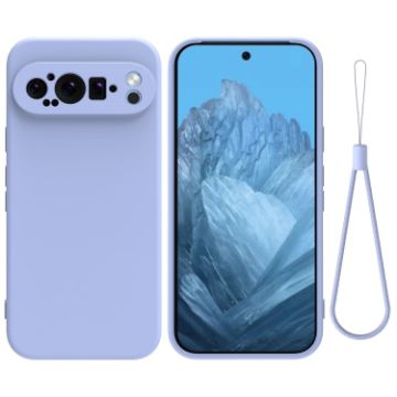Google Pixel 9 Pro Purple Liquid Silicone Shockproof Phone Case - 1