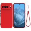 Google Pixel 9 Pro Red Liquid Silicone Shockproof Phone Case - 1