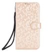 Xiaomi 14 Ultra Gold Honeycomb Dot Texture Leather Phone Case - 3