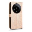 Xiaomi 14 Ultra Gold Honeycomb Dot Texture Leather Phone Case - 4