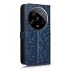 Xiaomi 14 Ultra Blue Leather Phone Case with Honeycomb Dot Texture - 4