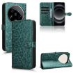 Xiaomi 14 Ultra Green Honeycomb Dot Texture Leather Phone Case - 1
