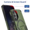 Samsung Galaxy A35 Armor MagSafe Holder Hybrid Phone Case - Army Green - 5