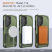 Samsung Galaxy A35 Armor MagSafe Holder Hybrid Phone Case - Army Green - 6