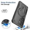 Samsung Galaxy A35 Armor MagSafe Holder Hybrid TPU Case - Black - 3