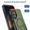 Samsung Galaxy A55 5G Armor MagSafe Holder Case Army Green - 5